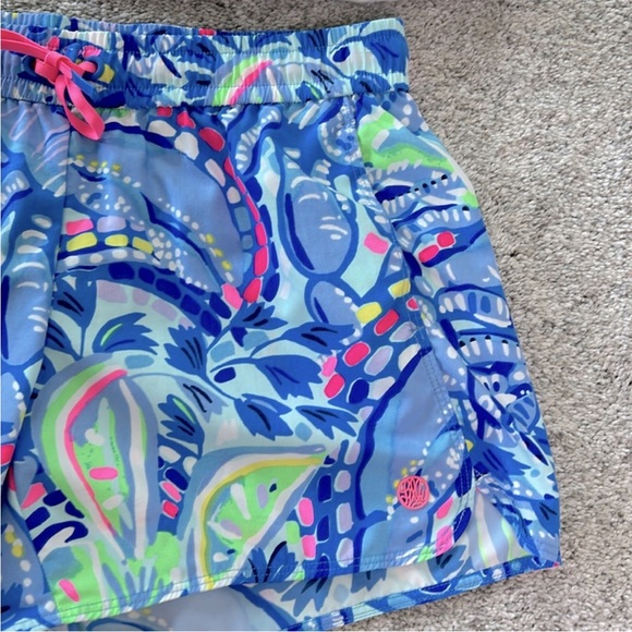 Lilly Pulitzer Run Around Shorts in Blue Peri Pinch - Picture 3 of 5